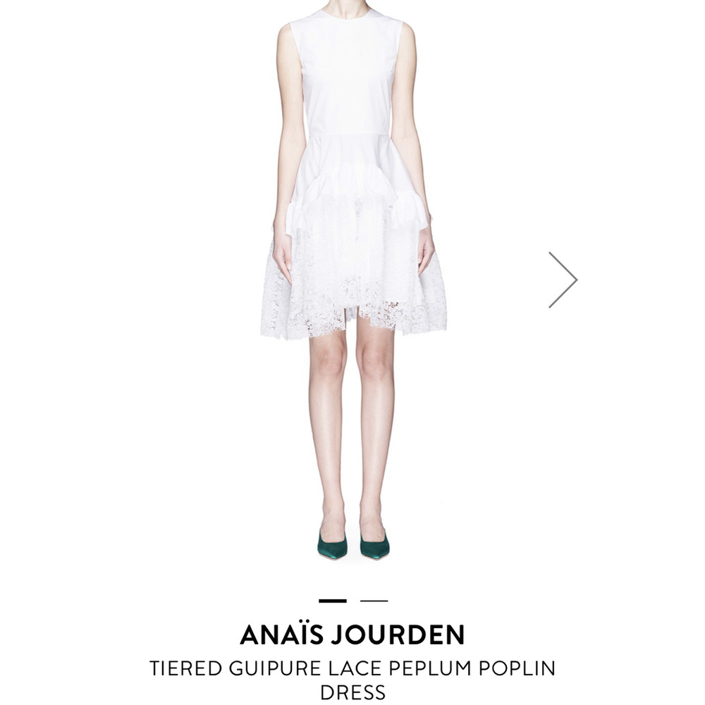 NEW jourden lace peplum poplin dress